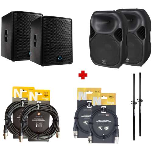 Wharfedale T-Sub-AX15B 15″ Active Subwoofer With WHAR-TITAN AX12 B Active Loudspeaker Bundles
