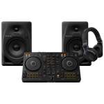Pioneer DJ Bundle DDJ-FLX4 with DM-50D & HDJ-Cue1 Wired DJ Controller