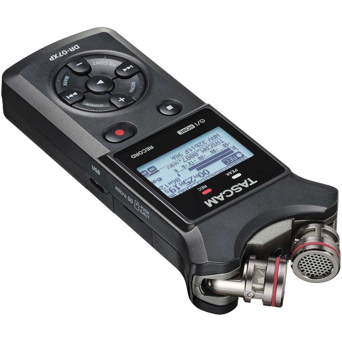 Tascam DR-07XP Stereo Handheld Audio Recorder With USB Audio Interface And Adjustable Microphones - Image 3