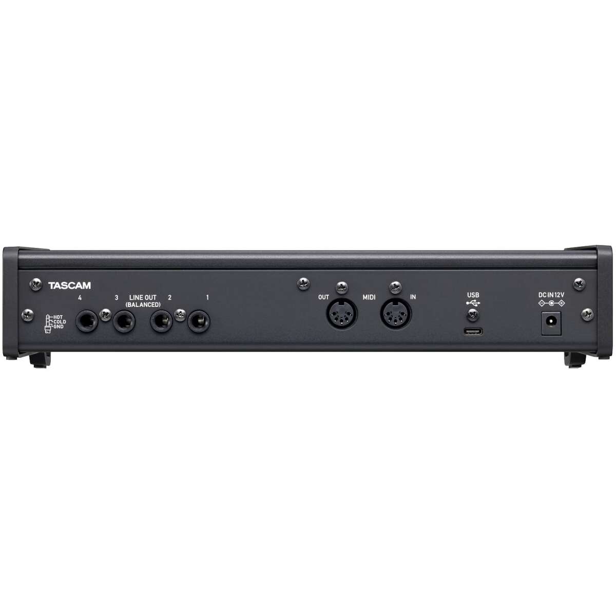 Tascam US-4x4HR High-Resolution USB Audio/MIDI Interface (4 in, 4 out) - Image 2