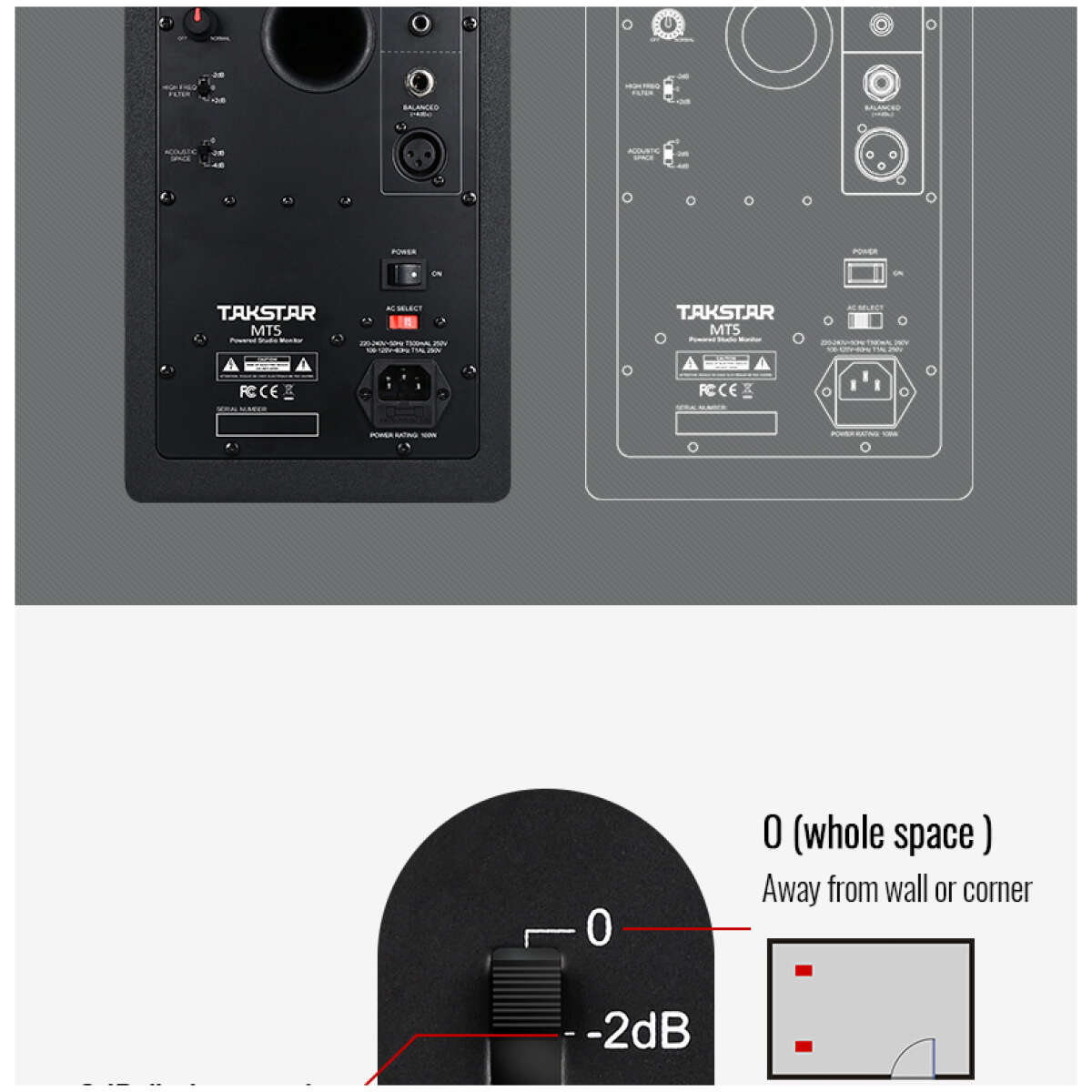 Takstar MT5 Powered Studio Monitor (Pair) - Image 7