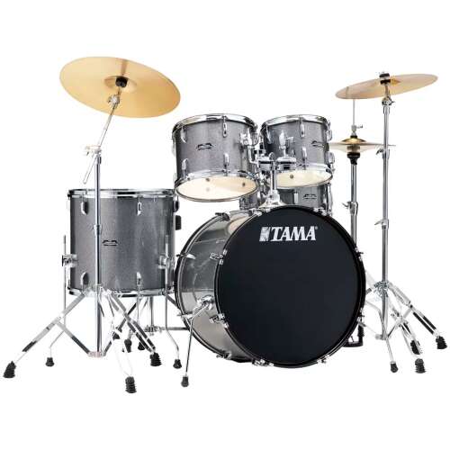 Tama Stagestar 5-Piece Drum Kit with 22″ Bass Drum – Cosmic Silver Sparkle
