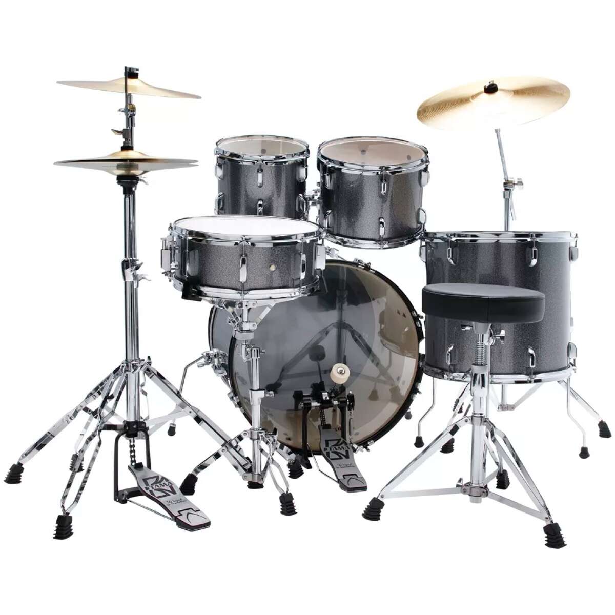 Tama Stagestar 5-Piece Drum Kit with 22″ Bass Drum – Cosmic Silver Sparkle - Image 2