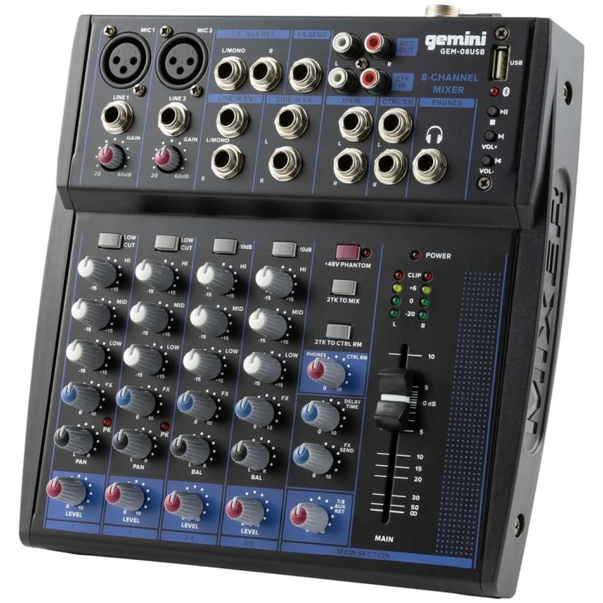 Gemini GEM-08USB Compact 8-Channel Mixer - Image 3