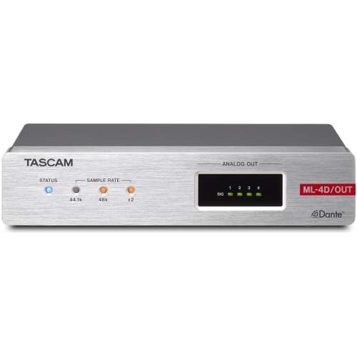 Tascam ML-4D/OUT-E Four-Channel Dante-to-Analogue Converter with DSP Mixer